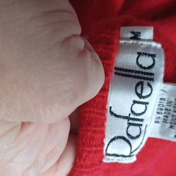 Vtg Rafaella Red Plaid Long Sleeve wool/Angora  Cardigan - Picture 7 of 8